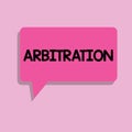 Handwriting text Arbitration. Concept meaning Use of an arbitrator to settle a dispute Mediation Negotiation