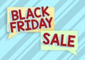 Handwriting text Black Friday SaleShopping Day Start of the Christmas Shopping Season. Word for Shopping Day Start of