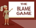 Handwriting text The Blame Game. Concept meaning A situation when people attempt to blame one another