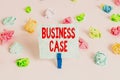 Handwriting text Business Case. Concept meaning Proposition Undertaking Verbal Presentation New Task Colored crumpled Royalty Free Stock Photo