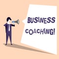 Handwriting text Business Coaching. Concept meaning providing support and occasional advice to an individual Businessman