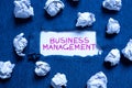 Conceptual caption Business Management. Conceptual photo Overseeing Supervising Coordinating Business Operations Royalty Free Stock Photo