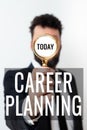 Writing displaying text Career PlanningA list of goals and the actions you can take to achieve them. Concept meaning A Royalty Free Stock Photo