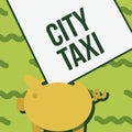 Handwriting text City Taxi. Business showcase type of vehicle for hire with a driver often for a nonshared ride Piggy Royalty Free Stock Photo