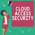 Handwriting text Cloud Access Security. Business idea protect cloudbased systems, data and infrastructure Royalty Free Stock Photo