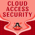 Handwriting text Cloud Access Security. Internet Concept protect cloudbased systems, data and infrastructure Royalty Free Stock Photo
