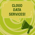 Handwriting text Cloud Data Services. Concept meaning enables data access on deanalysisd users regardless location Royalty Free Stock Photo