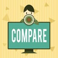 Handwriting text Compare. Concept meaning Estimate Measure Note the similarities dissimilarities between Man Standing Behind