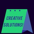 Handwriting text Creative Solutions. Concept meaning Original and unique approach in solving a problem Modern fresh and