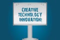 Handwriting text Creative Technology Innovation. Concept meaning unleashing the mind to conceive new ideas Blank Lamp