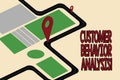 Handwriting text Customer Behavior Analysis. Concept meaning buying behaviour of consumers who use goods Road Map Navigation