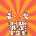 Handwriting text Customer Behavior Tracking. Concept meaning Action that a user takes related to your company Drawing of Royalty Free Stock Photo