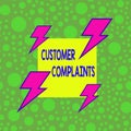 Handwriting text Customer Complaints. Concept meaning expression of dissatisfaction on a consumer s is behalf