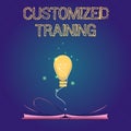 Handwriting text Customized Training. Concept meaning Designed to Meet Special Requirements of Employers Royalty Free Stock Photo