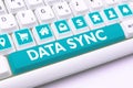 Handwriting text Data Sync. Business overview data that is continuously generated by different sources