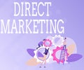 Conceptual caption Direct Marketing. Business idea business of selling products or services to public Abstract Helping