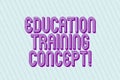 Handwriting text Education Training Concept. Concept meaning act of inculcating specific skills in a demonstrating Blank Royalty Free Stock Photo