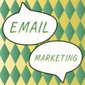 Handwriting text Email Marketing. Concept meaning attracting potential buyer by communicating through the message