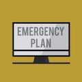 Handwriting text Emergency Plan. Concept meaning Procedures for response to major emergencies Be prepared Royalty Free Stock Photo