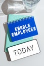 Handwriting text Enable Employees. Business idea jobs that contribute to preserve or restore the environment