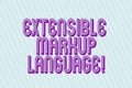 Handwriting text Extensible Markup Language. Concept meaning computer language that use tag to define element Blank Royalty Free Stock Photo