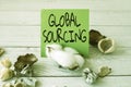 Handwriting text Global Sourcing. Internet Concept practice of sourcing from the global market for goods Blank Piece Of