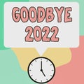 Handwriting text Goodbye 2023. Concept meaning Merry Christmas Greeting people for new year happy holidaysx