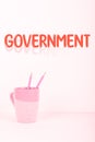 Handwriting text Government. Business overview Group of people with authority to govern country state company