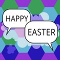 Handwriting text Happy Easter. Word for Christian feast commemorating the resurrection of Jesus