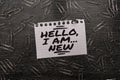 Handwriting text Hello I Am New. Business overview used greeting or begin telephone conversation Bright New Ideas Fresh