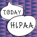 Handwriting text Hipaa. Word Written on Acronym stands for Health Insurance Portability Accountability