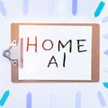 Handwriting text Home Ai. Word for home solution that enables automating the bulk of electronic