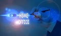 Handwriting text Home Office. Concept meaning space designated in a demonstrating s is residence for official business