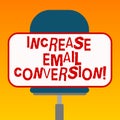 Handwriting text Increase Email Conversion. Concept meaning Action taking place on your landing page Blank Rectangular Royalty Free Stock Photo
