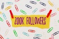 Handwriting text 200K Followers. Concept meaning number of individuals who follows someone in Instagram Creative Home