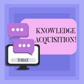Handwriting text Knowledge Acquisition. Concept meaning process of extracting knowledge from one source Blank Computer