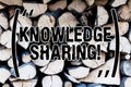 Handwriting text Knowledge Sharing. Concept meaning deliberate exchange of information that helps with agility Royalty Free Stock Photo