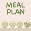 Handwriting text Meal Plan. Word for act of taking time to plan any number of meals for the week Multiple Piggy Bank Royalty Free Stock Photo