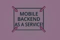 Handwriting text Mobile Backend As A Service. Concept meaning Mbaas Link web and mobile apps to cloud storage Square Royalty Free Stock Photo
