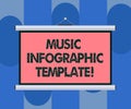 Handwriting text Music Infographic Template. Concept meaning representation of information in a graphic format Blank