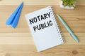 Notary Public. Concept meaning Legality Documentation Authorization Certification Contract Royalty Free Stock Photo