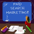 Handwriting text Paid Search Marketing. Concept meaning way to pay to ads through the internet search engines Mounted Royalty Free Stock Photo