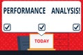 Handwriting text Perforanalysisce Analysis. Concept meaning analyzing Productivity imrpove Quality input Time Blank Huge