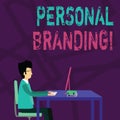 Handwriting text Personal Branding. Concept meaning process of creating a recognizable professional name Businessman
