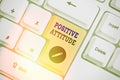 Handwriting text Positive Attitude. Concept meaning Being optimistic in Life Looking for good things Royalty Free Stock Photo