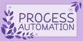 Handwriting text Process Automation. Internet Concept the use of technology to automate business actions