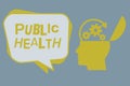 Handwriting text Public Health. Concept meaning Promoting healthy lifestyles to the community and its showing Royalty Free Stock Photo