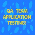 Handwriting text Qa Team Application Testing. Concept meaning Question and answers making software test Seamless Random Royalty Free Stock Photo