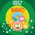 Handwriting text Quiz Night. Concept meaning evening test knowledge competition between individuals photo of Digital