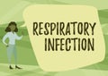 Handwriting text Respiratory Infection. Word Written on any infectious disease that directly affects the normal Royalty Free Stock Photo